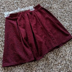Burgundy skirt
